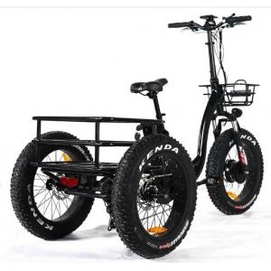 China Power 351 - 500w Electric Trike Bike , Electric Tricycle For Adults Gross Weight 45KG supplier