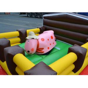 Crazy Junior Rodeo Bull Ride Outdoor Inflatable Games Air Mechanical Bull