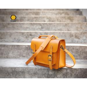 Yellow Oversized Handbags High Quality Handmade Leather Satchel Handbag