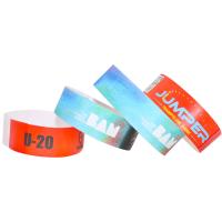 China Customizable Tyvek Security Wristbands , Dupont Festival Paper Wristbands on sale