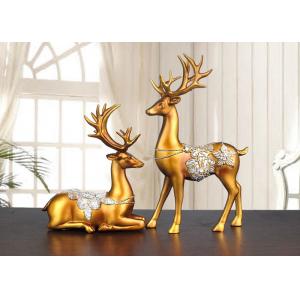 China Christmas Reindeer Resin Arts And Crafts Home / Hotel Decoration Use supplier
