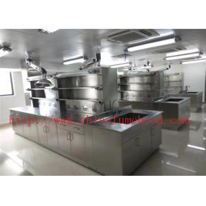 Customized Made Size Stainless Steel Laboratory Furniture University  Hospital Science Work bench With Reagent Shelf