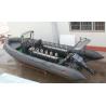 8 Person Black Long Military Inflatable Boat , Inflatable Speed Boat For Rescue