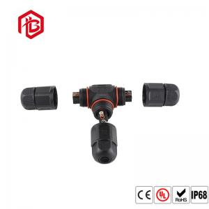 China IP67 IP68 Screw Contact 2 3 Pin T Type Waterproof Wire Connector 2/ 3 Way supplier