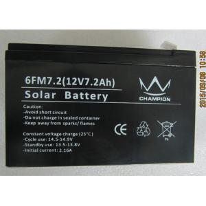 China 6fm7.2 Deep Cycle Black Charging Lead Acid Batteries With Solar supplier