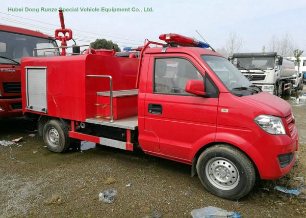 Left Hand Drive Fire Fighting Truck With Gasoline Portable Fire Pump 1CBM Water