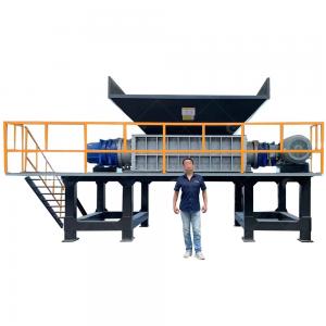 China Double Shaft Shredder for Large Pipe PE Pipe Recycling in Manufacturing Plant Advantage supplier