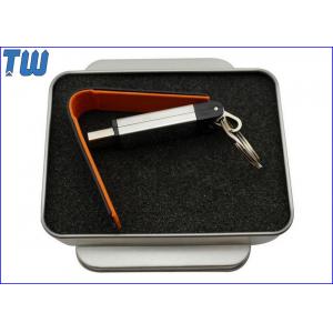 PU Leather 1GB USB Memory Stick Thumb Drive Customized Printing