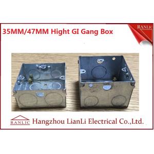 China 3*6 Metal Electrical Gang Box BS4662 Hot Dip Galvanized Coil With Adjustable Ring supplier