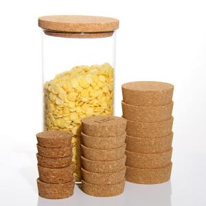 Wooden Cork Glass Jar Lids Cap For Candle Top Airtight Seal