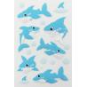 Azul animal inchado do tubarão dos desenhos animados das etiquetas DIY 3D da