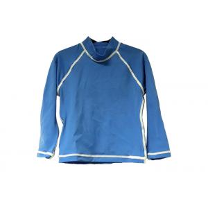 Blue Swim Rash Guard UPF 50+ , Customized Size Rashguard Bathing Suit 