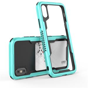 2018 Newest For iphone x case tpu bumper hybrid dual layer Phone Case with Cards Slot