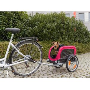 Dog Bike Trailer, Folding Pet Dog Trailer Cart for Bicycle, Bike Cargo Wagon Carrier w/Universal Hitch & 20" Wheel