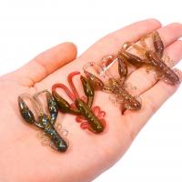 China 8 Colors Curly Tail Maggot Soft Fishing Lures Resin PVC on sale