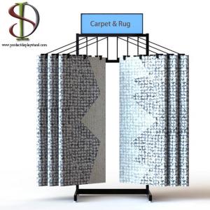 China Swing Metal Carpet Flooring Display Rack 6 - 12 Rugs supplier