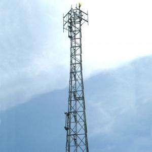 China 50m Free Standing Galvanized Iron Steel Mobile Tower 5G Antenna Station Mast supplier