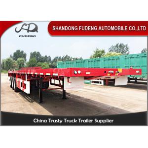 China Fudeng tri axles 40ft container shipping flatbed semi trailer supplier