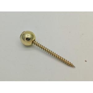 Gold Plated Spherical Zamak Material Coffin Screw Accessories Durable ZS10