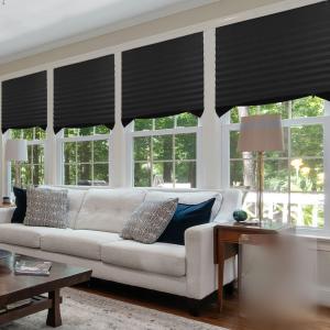 Anti Ultraviolet  Portable Cordless Curtain Blinds Pleated Blackout Curtains Mini