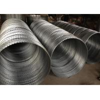 China Hot Dipped Galvanized Iron Wire , Concertina Razor Barbed Wire Low Carbon Steel on sale