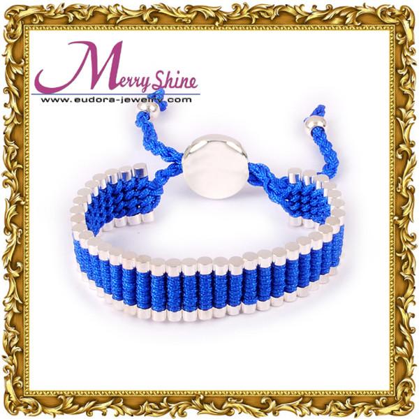 El azul del diseño del ODM liga la joyería de las pulseras de la amistad para