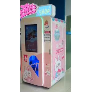 Enjoy Ice Pink Automatic Soft Ice Cream Cold Yogurt Combo Vending Machine For Sale