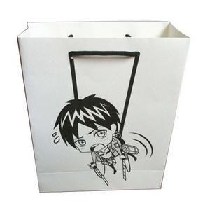 China Beautiful Custom Printed Retail Bags , Small White Paper Bags With Handles supplier