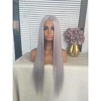 100% human hair wig grey color women hair wig virgin hair wig