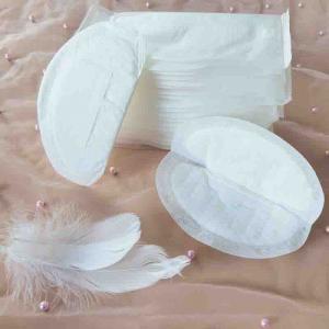 Maternity White Soft Rubber Band Disposable Nursing Breast Pad with Fluff Pulp and SAP