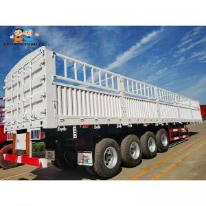 Bulk Carrier 4 Axles 40000KG Flatbed Sideboard Storage Semi Trailer