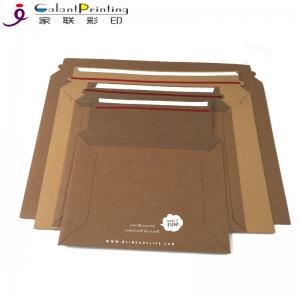 China Rigid Cardboard Flat Kraft Mailer Envelopes Printing Services Matte Lamination supplier