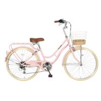 China Aluminium Alloy Women'S 26 Inch Cruiser Bike Pink City Bike 1 Speed on sale