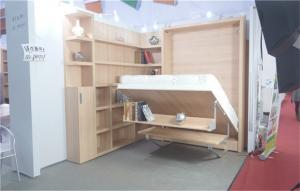 Vertical Wall Bed Double Size Space Saving Wall Bed With Bookshelf