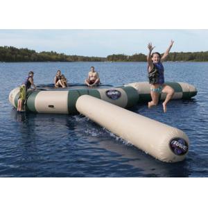 China Strong Inflatable Water Trampoline Combo With Slide , Inflatable Water Games supplier