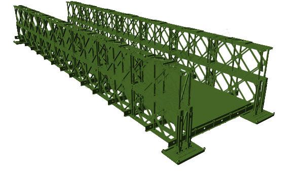 Da fileira de aço triplicar-se da ponte de Bailey da força da elevada precisão