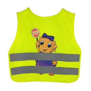Childrens Reflective Vest Cycling Hi Vis Jackets Vest Cartoon Kids School Wear Breathable
