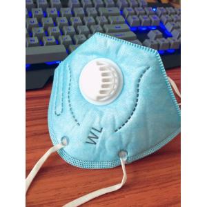 Non-woven Face Mask with valve for adult,rubber/spandex/ear-loop,white blue grenn etc