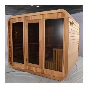 Canadian Red Cedar Cube Outdoor Dry Sauna Room Traditional Wood Fired Sauna