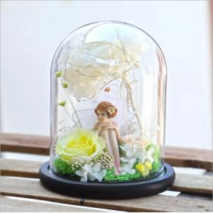 Wholsales Fashion Best Gifts Preserved Rose Preserved Flowers Angel′s Love in Glass Dome