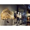 China Giant Gold Color Fiberglass Wing Sculpture , Fiberglass Resin Sculpture All Handmade wholesale