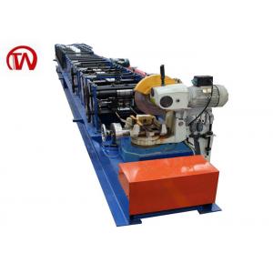 China PPGI / AL Downpipe Roll Forming Machine Fly Saw Cutting Gutter Rolling Machine supplier