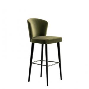 ISO14001 Fabric Covered Dining Chairs Rustproof High Stools For Kitchen Island