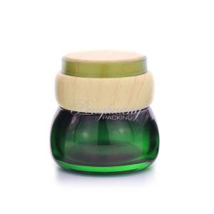 120ml 4oz Cream Glass Jars Green Color For Skin Care Products