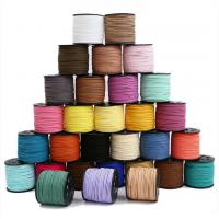 China Suede Leather Velvet Wired Ribbon 3mm Double Sided Velvet Ribbon on sale