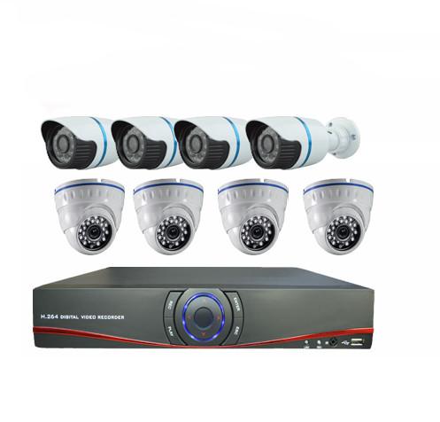 Home Video CCTV DVR Security System 4 Outdoor and 4 indoor Camera DVR Kits 8CH 8