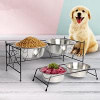 China Dogs Stainless Steel Iron 1000ml Metal Pet Bowls on sale