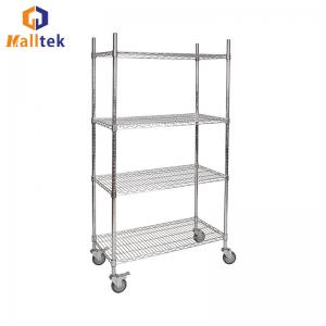 Adjustable Kitchen 5 Layer Steel Wire Shelf Chrome Plated