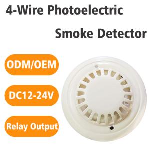 China Easy Installation 4 Wire Smoke Detector for Industrial Control Equipment and Fire Warning System with High Sensitivity DC12~24V Residential Smoke Detector wholesale