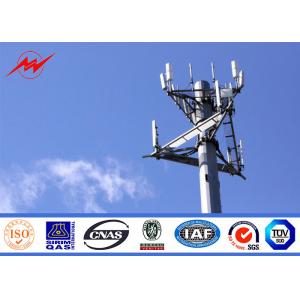 Telecommunication Antenna Steel Mono Pole Tower For Cell Phone Signal